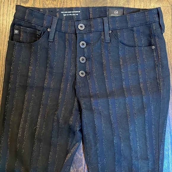AG The Jodi Crop Jeans Metallic Stripe - Picture 4 of 14